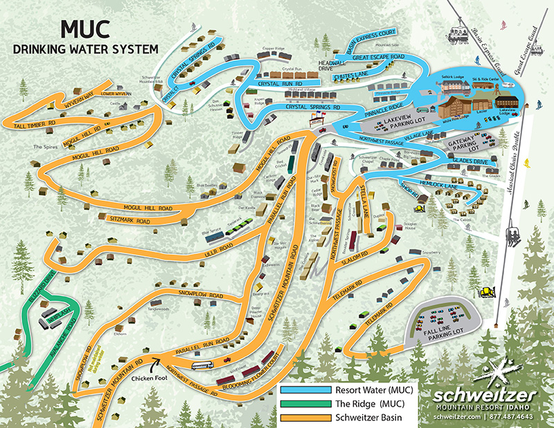 map of mountain utility water service