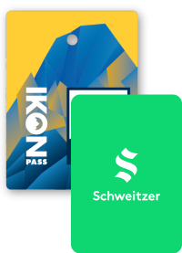 26/27 Ikon Pass media and Schweitzer logo