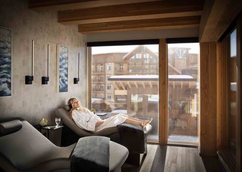woman reclining at cambium spa