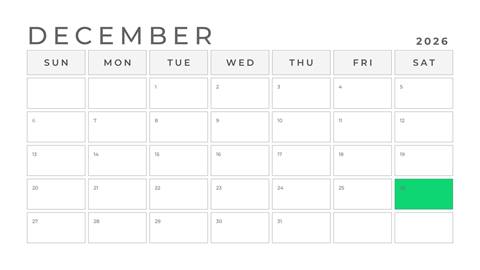 december calendar for kids night out