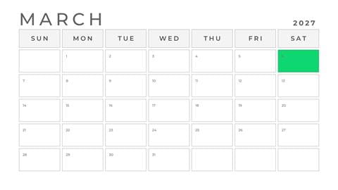 march calendar for kids night out