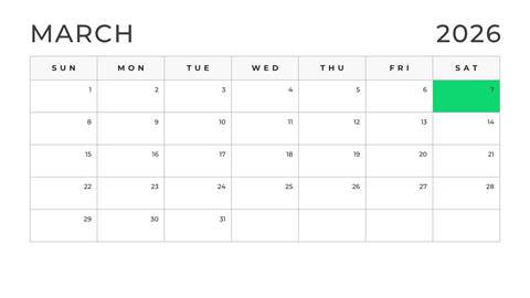 Kids Night Out calendar showing availability on March 7