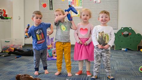 image of kids at childrens center at Schweitzer