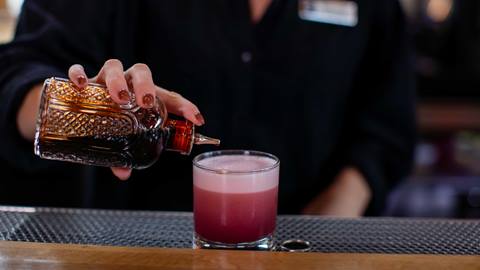 finishing touches being put on a cocktail at Crow's Bench at Schweitzer