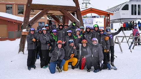 group of employees at Schweitzer smiling