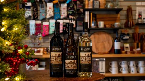 bottles of wine at Gourmandie at Schweitzer