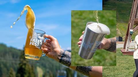 fall fest glassware collage