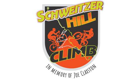 logo for Schweitzer hill climb in memory of joe claxston