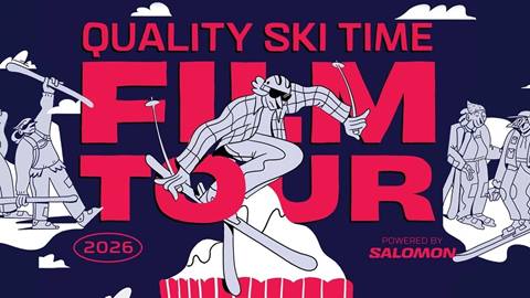 image of movie poster for quality ski time film tour