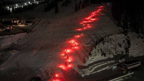 torchlight parade at Schweitzer