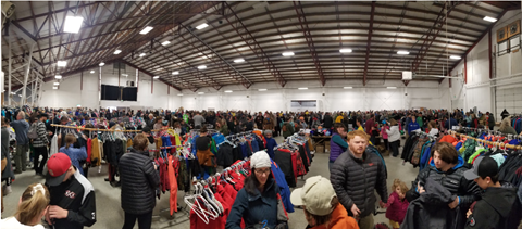 photo of the SARS ski swap