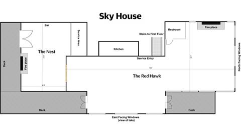 diagram and measurements of the Sky House at Schweitzer