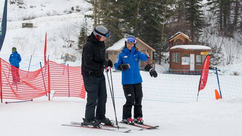 private ski lesson at Schweitzer