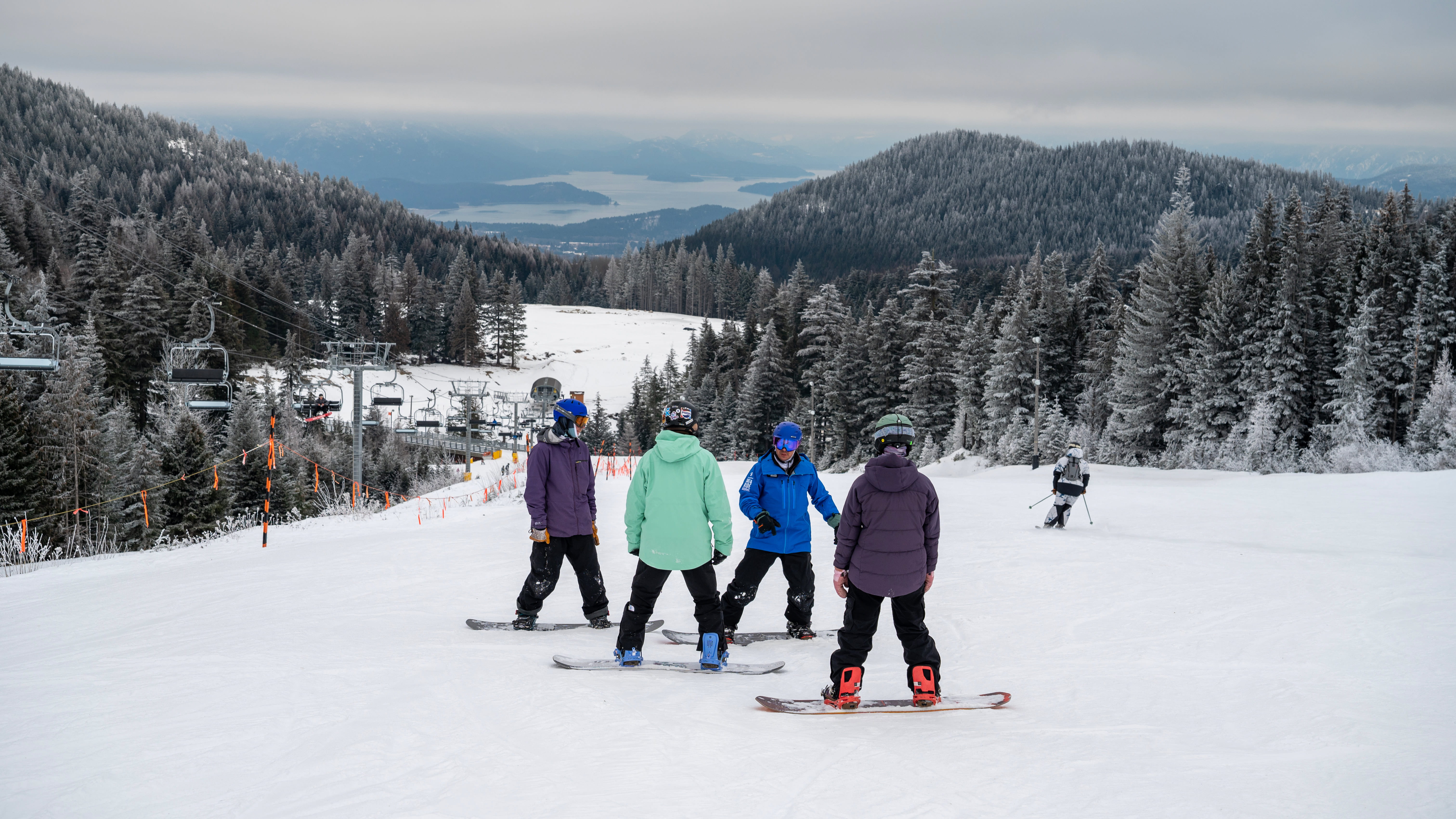 snowboard lesson at Schweitzer