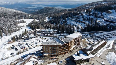 aerial view of 5 needles hotels & vacation rentals at schweitzer