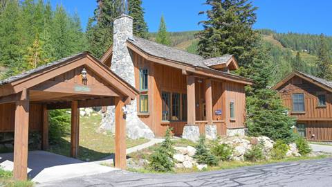 exterior photo of Schweitzer's lodging rental - cabin 7