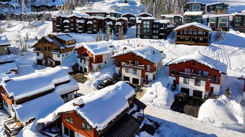 image of houses and condos during the winter at Schweitzer