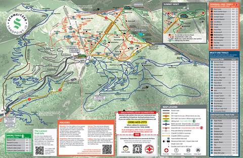 Schweitzer summer trail map for 2025