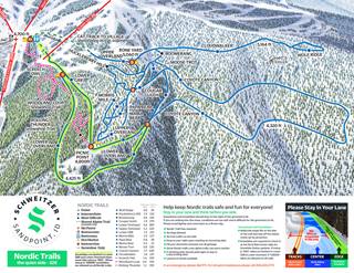 map of nordic trails at Schweitzer