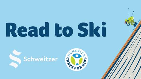 graphic of skier going down book with text that says Read to Ski
