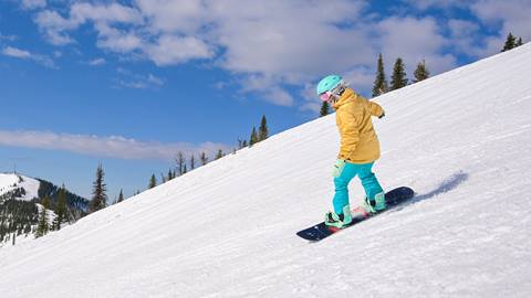 Snowboarder at Schweitzer