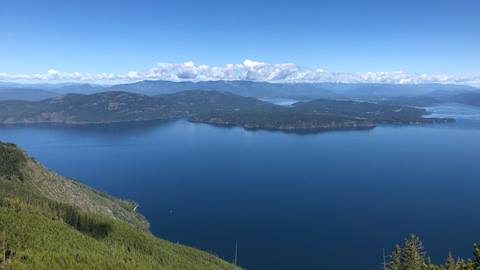 View of Lake Pend Oreille from the top of Green Monarch Ridge