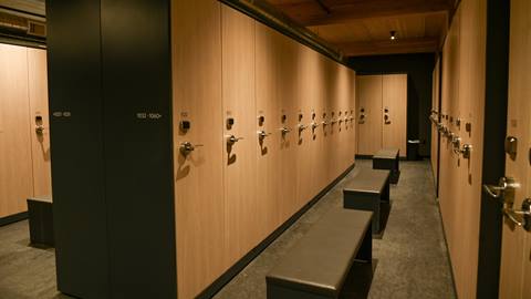 premier ski lockers with seating inside selkirk lodge at schweitzer