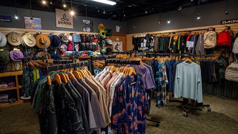 clothes at Schweitzer's retail shop