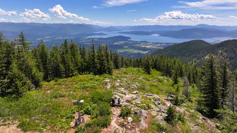 view of lake pend oreille from schweitzer