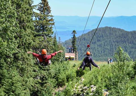 kids on zipline