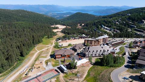 drone view of the village at Schweitzer