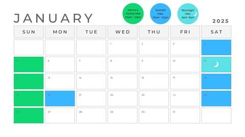 January calendar