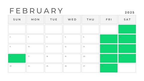 february calendar