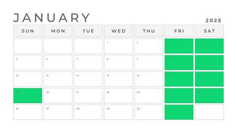 january calendar