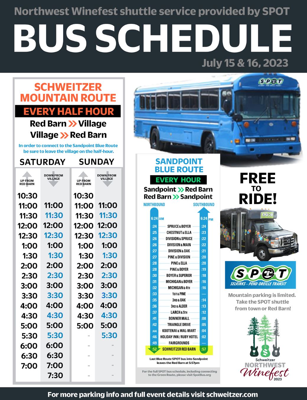 Image of a bus schedule