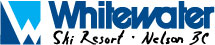Whitewater Ski Resort - Nelson BC logo in blue and white