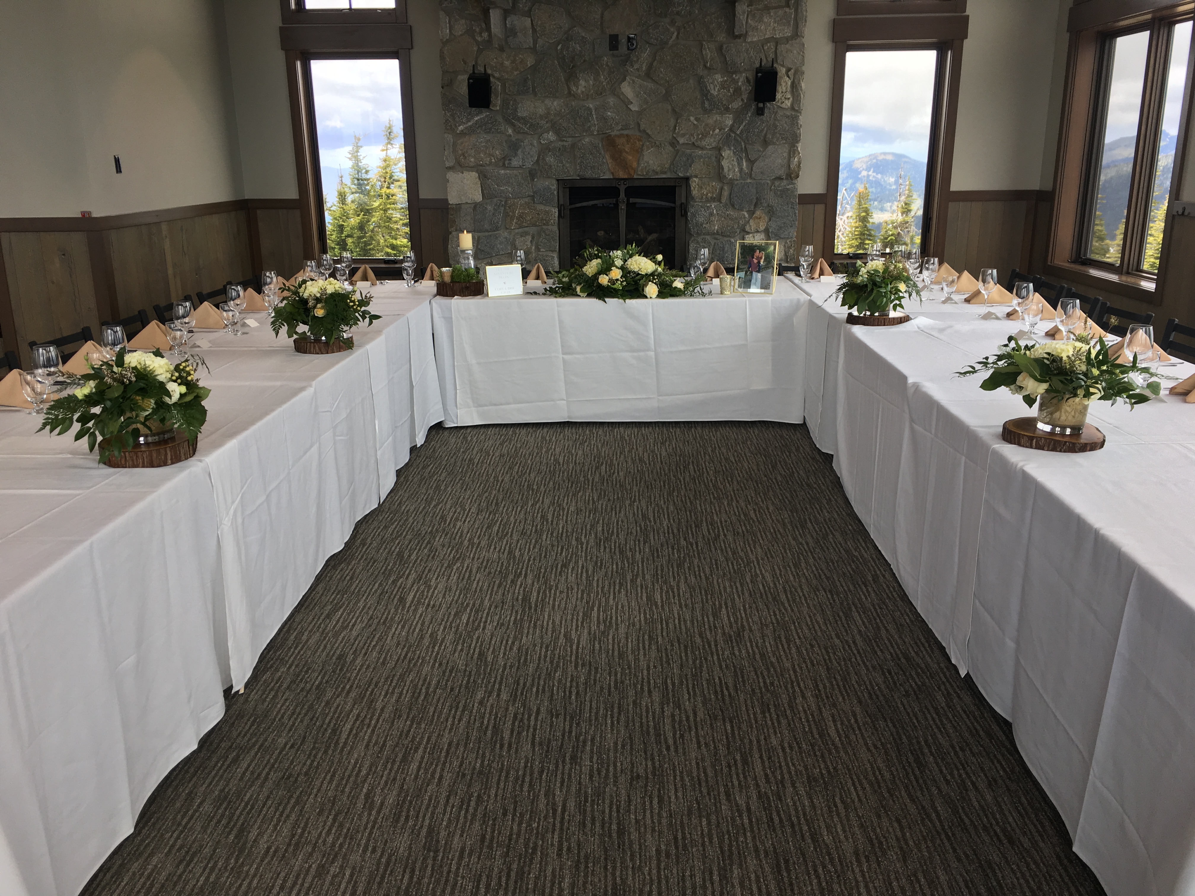 wedding set up in Sky House